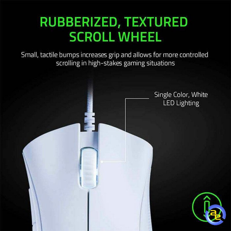 Chuột Razer DeathAdder Essential Trắng | Thiết Kế Công Thái Học, Hiệu Năng Ổn Định – Lý Tưởng Cho Game & Làm Việc
